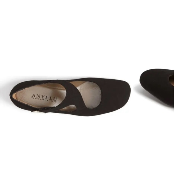 Anyi Lu Shirlee Black Suede Mary Jane Shoe (MADE IN ITALY) - Picture 2 of 14